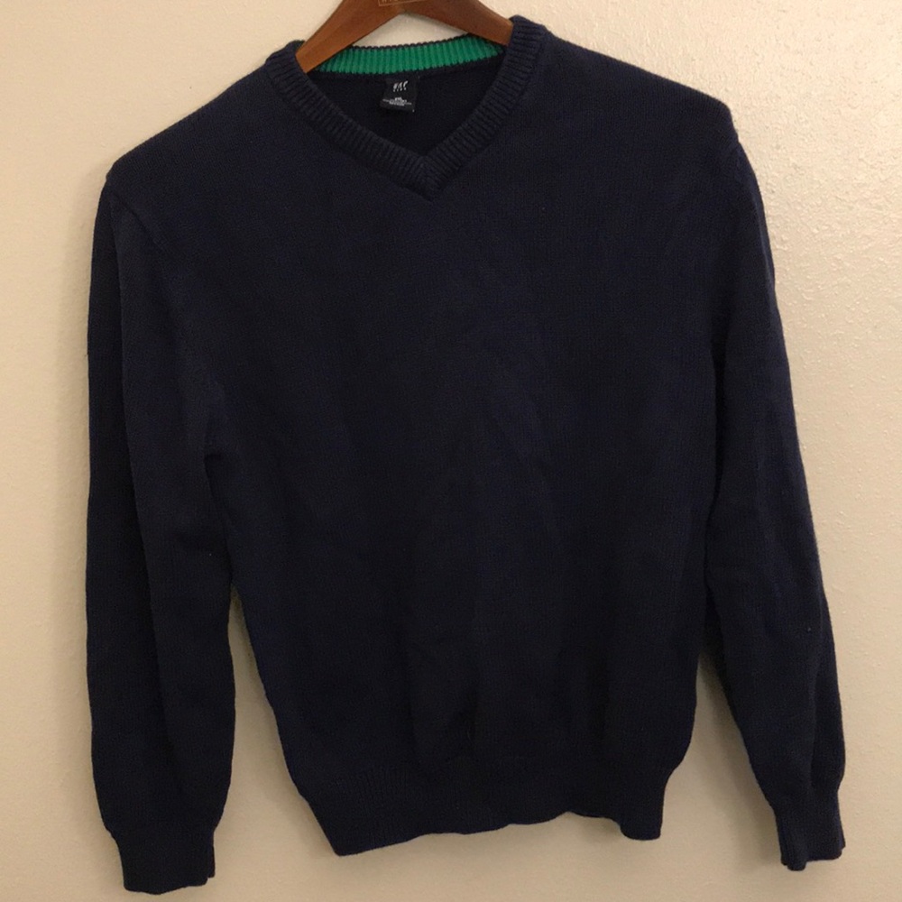 Gap kids navy blue v neck sweater